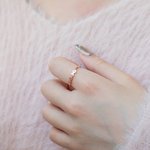 Personalized Dainty Initials Stacking Ring in Silver Women's Day Birthday Anniversary Gift for Her