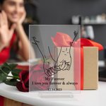 Henkilökohtainen Holding Hands Line Art Akryyli Plaque Ystävänpäivä Vuosipäivä Lahja Kodin sisustus pariskunnalle