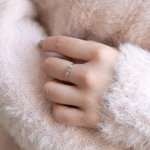 Personalized Dainty Initials Stacking Ring in Silver Women's Day Birthday Anniversary Gift for Her