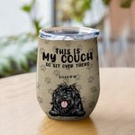 Personalizzato This Is Our Couch Wine Tumbler with Straw 12oz Cute Cat Dog Cup Birthday Gift for Pet Lover Owner (Regalo di compleanno per chi ama gli