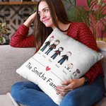 Taie d'Oreiller Personnalisée avec Nom et Personnage du Thème de Pyjama Soirée Familiale Motif Flocons de Neige Cadeau Décoratif de Noël et Nouvel An