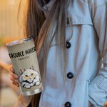 Bicchiere personalizzato da 20 once per amanti degli animali domestici, con un simpatico cane e un gatto.