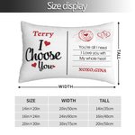 Personalisierte ich wähle Sie Liebe Brief rechteckig werfen Kissenabdeckung Home Decoration Jahrestag Valentinstag Geschenk für geliebte Person