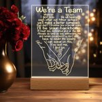 Luce notturna personalizzata Pinky Promise Love Vows Rainbow LED con base in legno Decorazione per la casa Regalo di San Valentino per la coppia