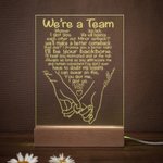 Luce notturna personalizzata Pinky Promise Love Vows Rainbow LED con base in legno Decorazione per la casa Regalo di San Valentino per la coppia