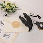 Personalized Farm Highland Cow Theme Book Envelope Embosser Stamp and Storage Bag with Name and Address Wedding Gift for Cow Lover Book Lover