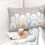 Personalisierte Osterhase Familie werfen Kissenbezug mit Namen weich und bequem Ostern Geschenk für Familie