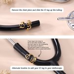 Personalised Stethoscope ID Tag with Birthstone Name Nurses Week Graduation Thanks Gift for Doctor Nurse