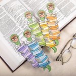 Marque-Page Mignon Set de 5 Signets Personnalisés avec Photo et Texte Cadeau de Noël pour Lecteurs Amoureux des Livres