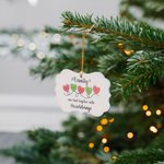 Gepersonaliseerd Keramisch Kerst Harten Ornament Kerstboom Decor Cadeau voor Familie Vrienden Zussen