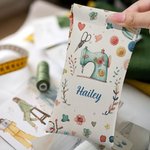 Pochette à Lunettes pour Voyage Poche de Rangement  Personnalisée Thème Couture Cadeau Anniversaire Fête des Mères pour Mère Femme