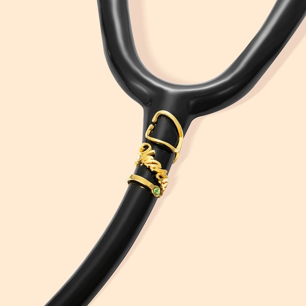Personalised Stethoscope ID Tag with Birthstone Name Nurses Week Graduation Thanks Gift for Doctor Nurse