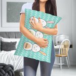 Personalisierte Osterhase Familie werfen Kissenbezug mit Namen weich und bequem Ostern Geschenk für Familie