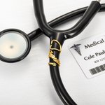 Personalised Stethoscope ID Tag with Birthstone Name Nurses Week Graduation Thanks Gift for Doctor Nurse