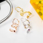 Personalised Stethoscope ID Tag with Birthstone Name Nurses Week Graduation Thanks Gift for Doctor Nurse