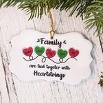 Gepersonaliseerd Keramisch Kerst Harten Ornament Kerstboom Decor Cadeau voor Familie Vrienden Zussen