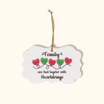 Gepersonaliseerd Keramisch Kerst Harten Ornament Kerstboom Decor Cadeau voor Familie Vrienden Zussen