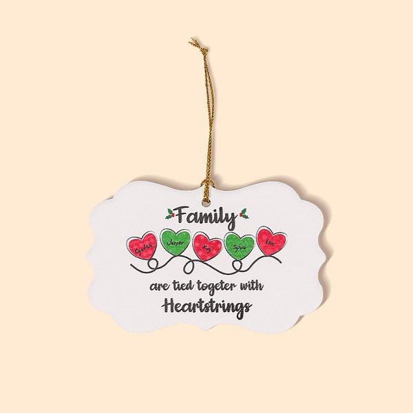 Gepersonaliseerd Keramisch Kerst Harten Ornament Kerstboom Decor Cadeau voor Familie Vrienden Zussen