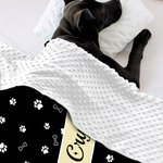Couverture personnalisée multicolore avec nom pour animaux de compagnie Cadeau pour les amoureux des animaux