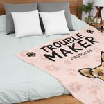Couverture personnalisée Trouble Maker avec 1-6 animaux de compagnie Décoration de la maison Cadeau pour le propriétaire d'un animal de compagnie