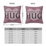 Gepersonaliseerde Sending A Big Hug Kussenhoes met Naam en Tekst Valentijnsdag Cadeau voor Paar