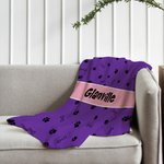 Couverture personnalisée multicolore avec nom pour animaux de compagnie Cadeau pour les amoureux des animaux