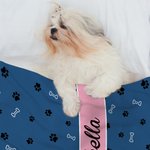 Couverture personnalisée multicolore avec nom pour animaux de compagnie Cadeau pour les amoureux des animaux