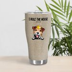 Spersonalizowany zakrzywiony kubek na kawę I Rule the House 30oz Cute Cat Dog Insulated Coffee Cup Gift for Pet Lover Owner