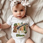 Onesie pour Bébé Motif Lapin T-Shirt Personnalisé avec Nom Cadeau de Pâques pour Enfant
