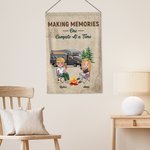 Personalized Making Memories One Campsite at a Time Garden Flag Anniversary Gifts for Camping Couples