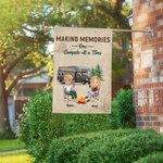 Personalized Making Memories One Campsite at a Time Garden Flag Anniversary Gifts for Camping Couples