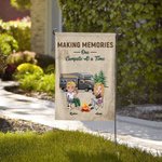 Personalized Making Memories One Campsite at a Time Garden Flag Anniversary Gifts for Camping Couples