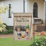 Personalized Making Memories One Campsite at a Time Garden Flag Anniversary Gifts for Camping Couples
