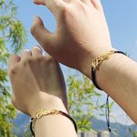 Personalised Magnetic Matching Couple Braid Bracelets with Names Set of 2 Valentine's Day Anniversary Gift for Couple