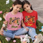 Onesie pour Bébé Motif Lapin T-Shirt Personnalisé avec Nom Cadeau de Pâques pour Enfant