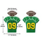 Boucles d'Oreille en Argile 3D Personnalisées avec Numéro de Maillot de Rugby Cadeau d'Anniversaire pour Fans de Rugby