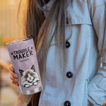 Gepersonaliseerde Trouble Maker Paw Print 20oz Food Grade Tumbler Verjaardagscadeau voor hond kat huisdier liefhebbers