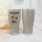 Spersonalizowany zakrzywiony kubek na kawę I Rule the House 30oz Cute Cat Dog Insulated Coffee Cup Gift for Pet Lover Owner
