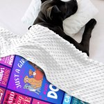 Personalised Just A Girl Who Loves Dogs Pet Throw Blanket with Name Soft & Warm Gift for Cat Dog Pet Lover Owner