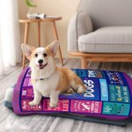 Personalised Just A Girl Who Loves Dogs Pet Throw Blanket with Name Soft & Warm Gift for Cat Dog Pet Lover Owner