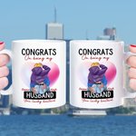 Taza de Cerámica Personalizada con el Nombre Congrats On Being My Husband You Lucky Bastard Regalo de San Valentín para Pareja