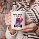 Taza de Cerámica Personalizada con el Nombre Congrats On Being My Husband You Lucky Bastard Regalo de San Valentín para Pareja