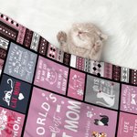 Personalized World's Best Dog Dad Soft Puppy Blanket with Name Birthday Gift for Cat Dog Pet Lover Owner