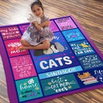 Personalised Just A Girl Who Loves Dogs Pet Throw Blanket with Name Soft & Warm Gift for Cat Dog Pet Lover Owner