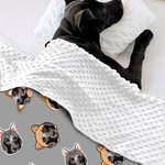 Couverture personnalisée avec photo de l'animal de compagnie Cadeau d'anniversaire pour le propriétaire d'un animal de compagnie