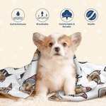Couverture personnalisée avec photo de l'animal de compagnie Cadeau d'anniversaire pour le propriétaire d'un animal de compagnie
