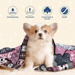 Personalized World's Best Dog Dad Soft Puppy Blanket with Name Birthday Gift for Cat Dog Pet Lover Owner