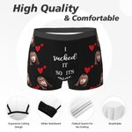 I Sucked It So Its Mine - Personalized Love Hearts Face Photo Boxer Brief