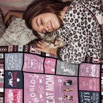Personalized World's Best Dog Dad Soft Puppy Blanket with Name Birthday Gift for Cat Dog Pet Lover Owner