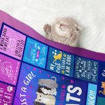 Personalised Just A Girl Who Loves Dogs Pet Throw Blanket with Name Soft & Warm Gift for Cat Dog Pet Lover Owner